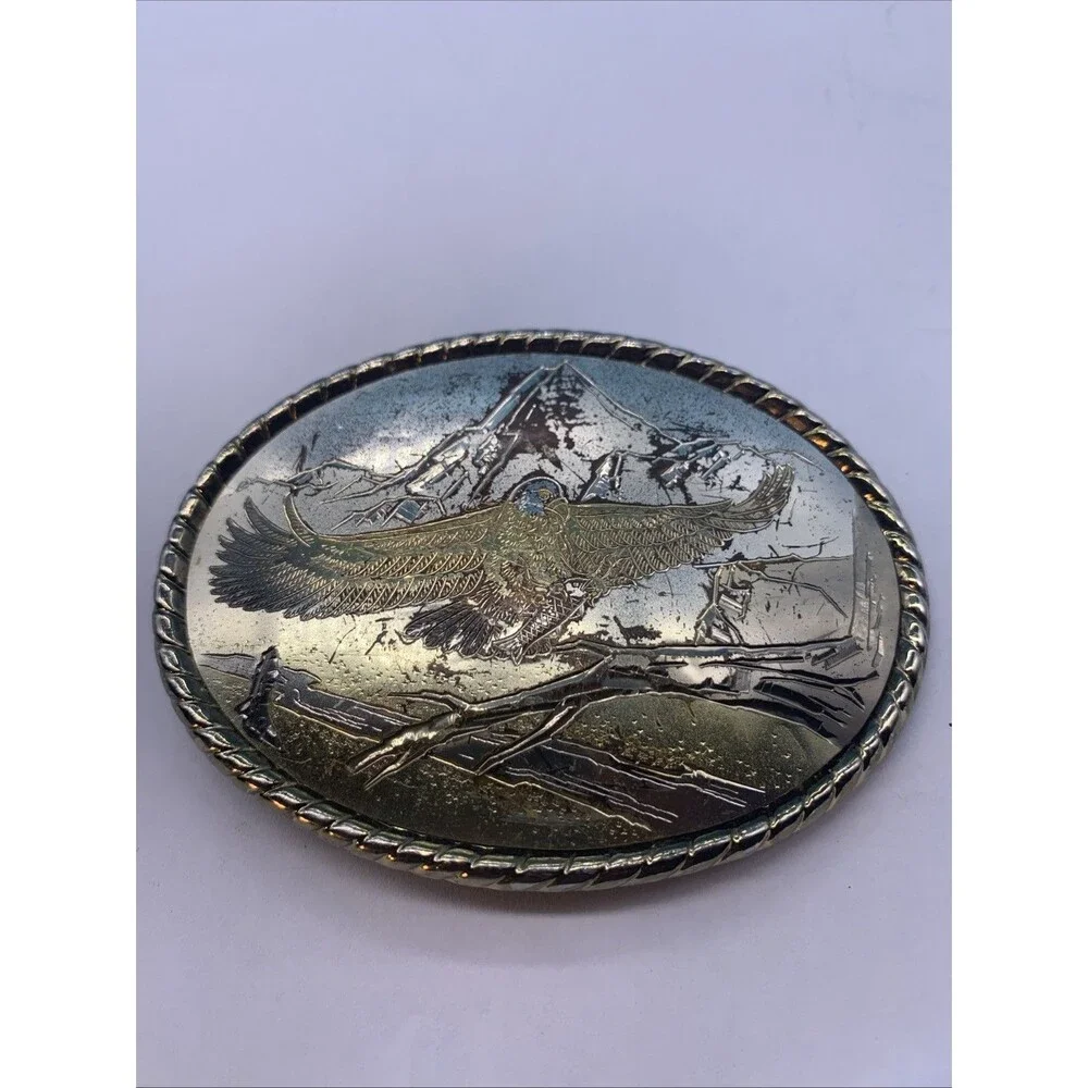 Vintage American Bald Eagle Belt Buckle (LG-13)